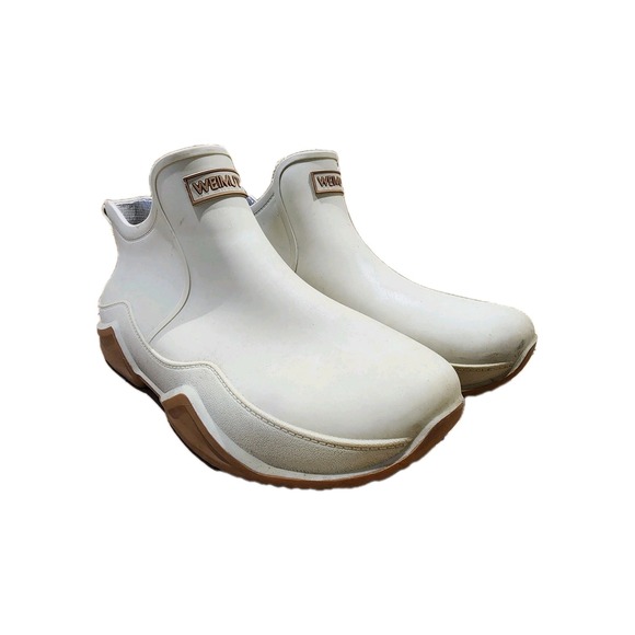 WEIMUTA Shoes - WEIMUTA Ankle Rain Boots Womens 44 US 12 Beige Waterproof Rubber Gum Sole